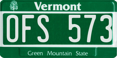 VT license plate OFS573