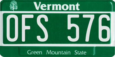 VT license plate OFS576