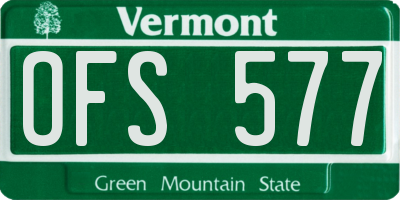 VT license plate OFS577