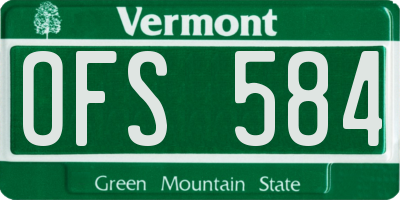 VT license plate OFS584