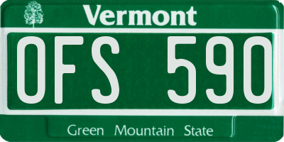 VT license plate OFS590