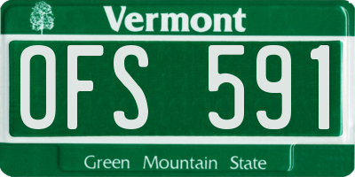 VT license plate OFS591