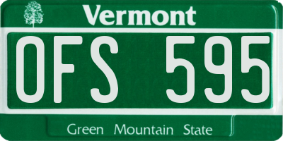 VT license plate OFS595