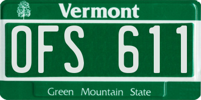 VT license plate OFS611