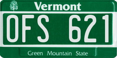 VT license plate OFS621