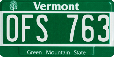 VT license plate OFS763