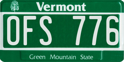 VT license plate OFS776