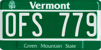VT license plate OFS779