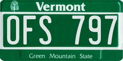VT license plate OFS797