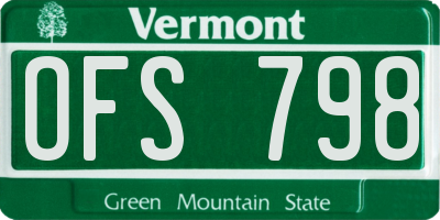 VT license plate OFS798
