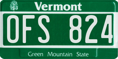 VT license plate OFS824