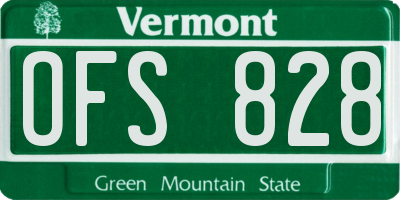 VT license plate OFS828