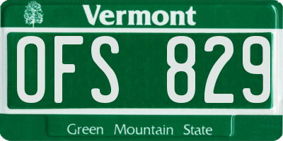 VT license plate OFS829