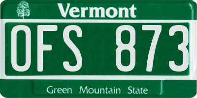 VT license plate OFS873