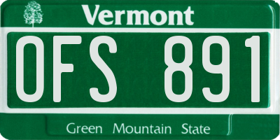 VT license plate OFS891
