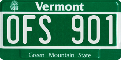 VT license plate OFS901
