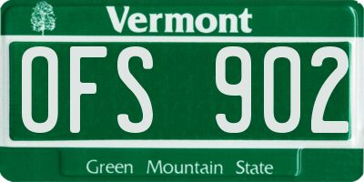 VT license plate OFS902