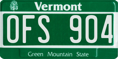 VT license plate OFS904