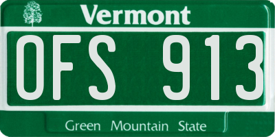 VT license plate OFS913