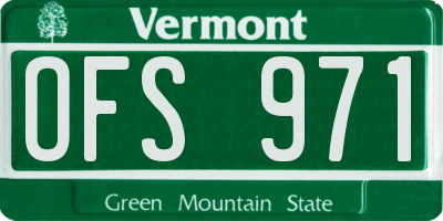VT license plate OFS971