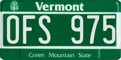 VT license plate OFS975