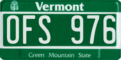VT license plate OFS976