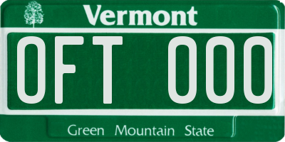 VT license plate OFT000