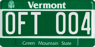 VT license plate OFT004
