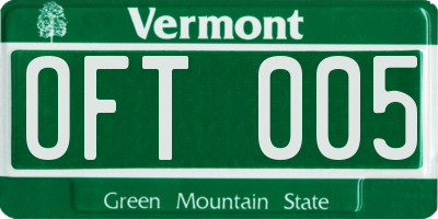 VT license plate OFT005