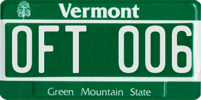 VT license plate OFT006