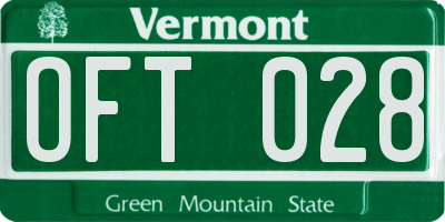 VT license plate OFT028