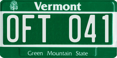 VT license plate OFT041