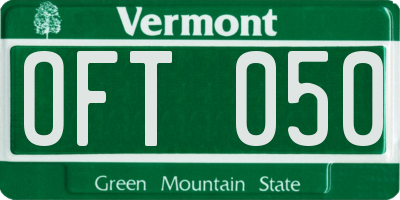 VT license plate OFT050