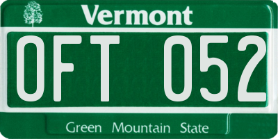 VT license plate OFT052