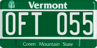 VT license plate OFT055