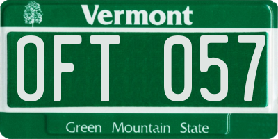 VT license plate OFT057