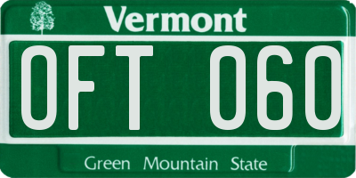 VT license plate OFT060