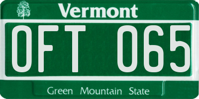 VT license plate OFT065