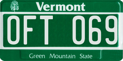VT license plate OFT069