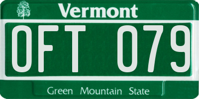 VT license plate OFT079