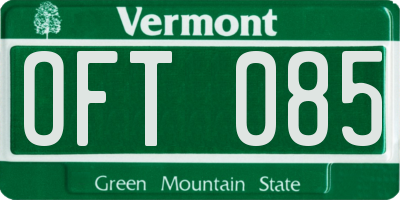 VT license plate OFT085