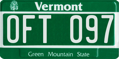 VT license plate OFT097