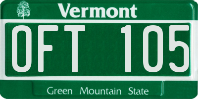 VT license plate OFT105