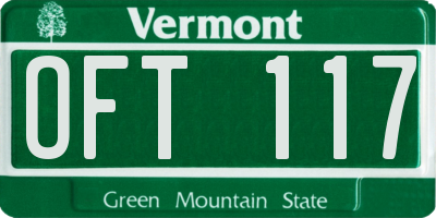 VT license plate OFT117