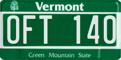 VT license plate OFT140