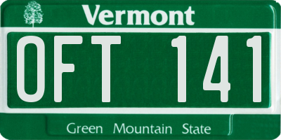 VT license plate OFT141