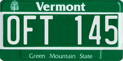 VT license plate OFT145