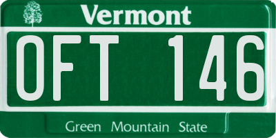 VT license plate OFT146