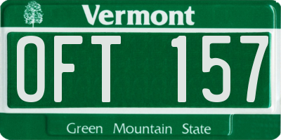 VT license plate OFT157