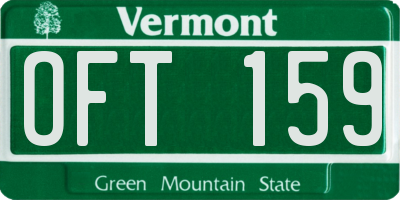 VT license plate OFT159